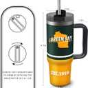 Tumbler 30oz Straight Skinny Portable Handle Car Cups With Anti slip Sleeve Straw Dust Cover, Sports Travel, Stainless Steel Insulated Gifts for Men Women Fans