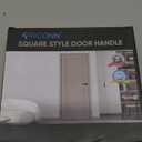 TICONN Matte Black Door Handle Heavy Duty, Reversible Square Door Lever for Bedroom, Bathroom, Rooms (Privacy, 1 Pack)