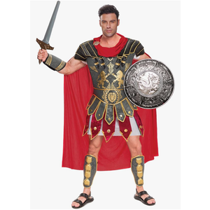 Spooktacular Creations Brave Men’s Roman Gladiator Costume Set for Halloween Audacious Dress Up Party, XL