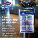 3 x Clorox Fraganzia Stick-On Gel Fresheners, Lavender with Eucalyptus Trash Can Deodorizer Up to 30 Days Scent, Odor Absorber for Kitchen, Bathroom, Closet, No Plug or Batteries, 0.12 Fl Oz, 6 Count