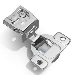 HOSOM 10 Pack 1-1/4" Overlay Soft Close Cabinet Hinges, 105 3-Way Adjustable, Nickel Finish, Steel Material, Modern/Contemporary Style