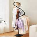 71 Inch Spiral Clothing Rack, Retail Metal Garment Rack, Modern Freestanding Coat Rack, Clothes Display Rack for Bedrooms, Living Rooms, Stores