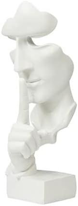Human Face Mask Resin Sculpture Home Decor Desk Decoration Home Decor Ornament Resin Model (