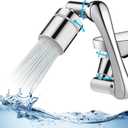 1080 Swivel Faucet Extender, 360 Swivel Robotic Arm Faucet Aerator, 2 Mode Splash Water Filter Extension, Multifunctional Universal Model Sink Faucet Adapter for Kitchen/Bathroom Sink