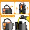 OURCABECUE Upgrade 2 in 1 Oil Sprayer for Cooking, 17oz Light-Blocking Glass Olive Oil Dispenser Bottle for Kitchen, Food-Grade Oil Mister with 8 Stickers for Salad, Frying (Green Bottle-Black Gap)