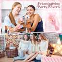 Mimorou 20 Sets Friendship Gifts Bulk Coquette Bow Hairbrushes Mirrors Cards with Bags for Galentines Party Favors Girls Trip Weekend Bachelorette Pink Friends Gifts