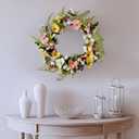 National Tree Company 22 in. Ferns and Flowers Easter Wreath, Artificial Spring Wreath with Pastel Easter Eggs, Indoor or Covered Outdoor Décor