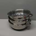 Steamer Pot for Cooking 11-inch Steamer Pot, 3-tier Multipurpose 18/8 Stainless Steel Steam Pot Cookware with Lid for Vegetable, Dumpling, Stock, Sauce, Food