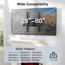 PERLESMITH Fixed TV Wall Mount Bracket, Low Profile Design for Most 26-60 inch LED LCD OLED-4K Flat Screen TVs up to 115lb, Ultra Slim Fixed TV Mount with Max VESA 400x400mm Fits 16 inch Wood Stud
