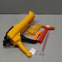 Zyklonix Double Caulking Gun,Dual Epoxy Gun for 400 mL(13.5 fl oz,1:1 Mix Ratio),Manual Dual Component Adhesive Applicator with 9 Pieces Caulk Tools,Yellow