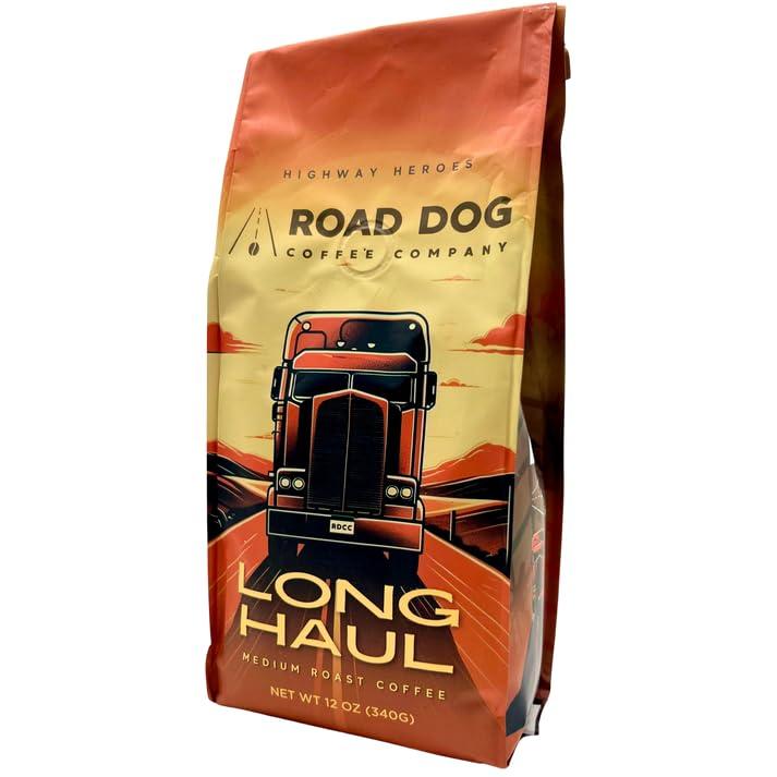 Road Dog Coffee Company, Long Haul Medium Roast, Ground 12 oz Bag