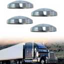 4PCS Rear Wheel Hub Cap Covers for Semi Truck Metal 8" Dome Style