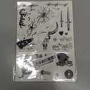 12 Sheets 90+ PCS Halloween Face Temporary Tattoos Stickers, Halloween Face Fake Tattoos Spider Bat Snake Skull Lion Tattoos Halloween Makeup Kit For Women Girls Halloween Masquerade Party