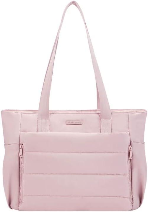 NISHEL Travel Puffy Tote Bag For Women, Ultra-Lightweight Large Tote Purse For Office Day And a Short Weekend Getaway