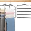 Closet Organizers and Storage,Pants Hangers Space Saving,Velvet Hanger for Organization and Storage,Dorm Room Essentials for College Students Girls,Home Organization Scarf Jeans Hangers-2 Pack