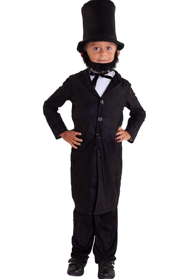 Morph Costumes Abraham Lincoln Costume For Kids - Presidents Day Halloween Outfit For Boys, Historical Dress Up M