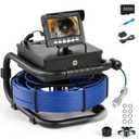 ZELCAN Sewer Camera, Drain Camera 100FT with 4.3 in. LCD Screen, Waterproof IP68 Borescope Plumbing with 12 LED Lights with 5300mAh Battery DVR Recorder, Included 32GB Card