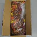 Dolicer 4 Pcs Look Real Artificial Fall Flowers for Outdoors, Realistic Faux Mums for Outdoor Planter UV Resistant Fake Fall Flowers Artificial for Decoration Autumn Porch Patio Garden (Orange+Yellow)