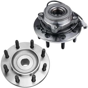 Autoround 515063 4WD Front Wheel Bearing and Hub Assembly Compatible with 2000 2001 2002 Dodge Ram 2500 3500, 8 Lug w/ABS, Set of 2