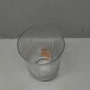 Deco 79 Glass Decorative Candle Holder Ribbed Candle Stand, Candlestick Holder 6" x 6" x 8", Clear