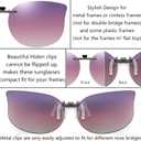 CAXMAN Cat Eye Clip On Sunglasses for Women Polarized Lens Compact Fit Non Flip Up