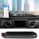 CheroCar JL Dash Multi-Mount Phone Holder Stoage Tray Cellphone System Kit fits for 2018-2022 Jeep Wrangler JL, fits for 2020-2025 Jeep Gladiator JT (Black)