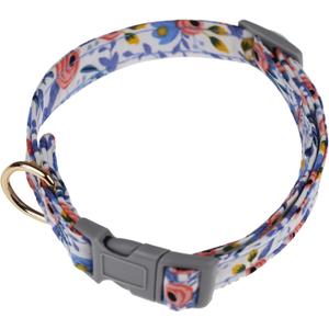 Purple Dog Collar with Flower Cute Girl Dog Collars for Medium Dogs Cats Adjustable Dog Collar for Female Floral Pet Collar for Small Medium Large Dogs (Purple, M)
