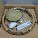 8-Light Dandelion Gold Chandelier for Dining Room, Sputnik Pendant Light Fixture with Remote Control, 24 inches Modern Crystal Chandelier Living Room, Kitchen, Restaurant