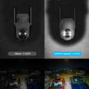 ANRAN Security Camera Wireless Outdoor, 2K Solar Outdoor Camera with 360 View, Smart Siren, Spotlights, Color Night Vision, PIR Human Detection, Pan Tilt Control, 2-Way Talk, IP65, Q1 White