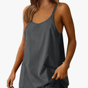 Prinbara Women Athletic Tennis Dress Summer Workout Sports Mini Romper Dress Built in Shapewear Shorts Sundress 2025 Outfits L