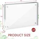Handepo Acrylic Picture Frame Bulk Clear Acrylic Photo Frame Magnetic Desktop Display Double Sided 20 mm Thickness Freestanding for Bedroom Living Room Home Office(5 x 7)