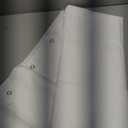 ALYVIA SPRING Stall Fabric Shower Curtain Liner Waterproof - 54" x 72", Soft & Lightweight Stall Size Shower Curtain with Magnets, Machine Washable - 54x72, White