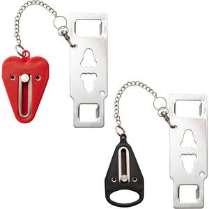 Sleep EZ Portable Door Lock - Set of 2 Travel Door Locks for Hotel Room, B & B, or Dorm Room Security - Portable, Ultra Secure Dorm Lock