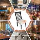 Stretch Dining Chair Seat Covers Set of 6,Dining Chair Slipcovers, Floral Printed Chair Covers,Soft Fabric Washable Upholstered Chair Seat Protector, No Rear Covers for Home Kitchen Dining Room (Dahlia)