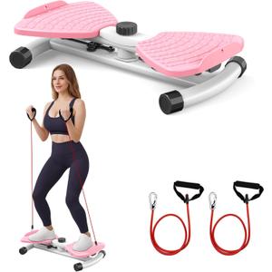 waist twisting machine for Exercise, Ab Twister Board, Core Twister for Women & Home Fitness, twist board for exercise,300 LBS Capacity (pink)