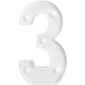 LED Marquee Letter, Light Up Letters, letters for wall decor, Perfect for Parties, Weddings, Store Decorations(3), Waterproof Yard Sign with Neon Effect (White)