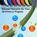 JAYO Matte PLA 3D Printer Filament Bundle 2KG, PLA Matte Filament 1.75mm Bulk, 8 Pack 250g Spool Filament (Black, White, Blue, Red, Pink, Orange, Light Yellow, Olive Green)