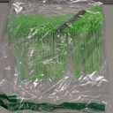 50 Green Blank Plastic Tags for Labeling Waterproof Hanging Labels Writable Tags Seal Plastic Marking Label for Clothes Bags Keys Inventory with One Marker Pen