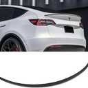 AGETIN Real Carbon Fiber Spoiler for Tesla Model Y 2021-2024Rear Lip Trunk Matte Spoiler Tesla Model Y Accessories Matte Carbon Fiber, Black (Set of 3)