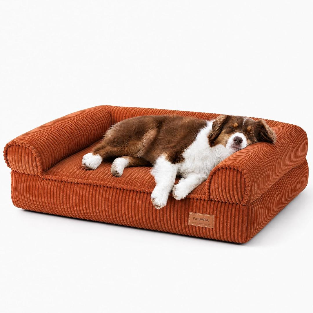 FUKUMARU Cute Dog Bed, Thickened Orthopedic Dog Sofa, Waterproof&Washable