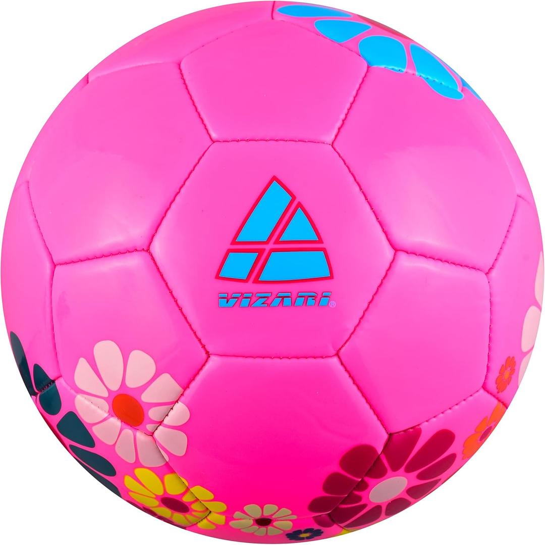Vizari Soccer Ball for Youth, Adult, Kids | Sizes 3 | Durable Soccer Ball for Match & Practice | Perfect for Indoor & Outdoor Play (Pink)