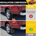 Mud Flaps for 1999-2004 Toyota Tacoma with OEM Fender Flares Only, No Drill Splash Guards Front & Rear Truck Mud Guards with Hardware Accessories Mudflaps Set,4PCS