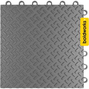 Garage Floor Tiles Interlocking Garage Flooring Tiles Pack of 48 Antislip Oil and Stain Resistant for Garages Shop Floors Basements 40000 LBS Load Capacity 12x12 Inch Gray Color