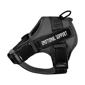 voopet Service Dog Harness, Emotional Support Pet Vest Harness, Reflective Breathable & Adjustable No Pull ESA Harness for Small Medium Large Dogs (with 4 PCS Removeable Tags),XX Small (Pack of 1)