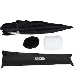 Photography Softbox Umbrella, Portable 60x90cm Collapsible Soft Box for Speedlight Flash - Durable Fiber Bracket, Versatile Lighting for Outdoor and Studio Use