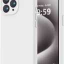 LOVE 3000 Designed for iPhone 15 Pro Case, Premium Silicone with [Soft Anti-Scratch Microfiber Lining] Shockproof Protective Phone Case for Men Women Girls 6.1", White