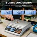 Bonvoisin Counting Scale 30kg/66lb x 0.1g Digital Inventory Industrial Scale with Battery for Small Parts Tickets Pieces