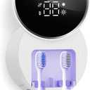 Toothbrush Holders for Bathroom, WONICO Toothbrush Sanitizer Holder, Tooth Brush Wall-Mounted Cleaner Organizer with Auto-Inductive Cover, Air Drying Fits Most Electric, Manual and Kids Toothbrushes