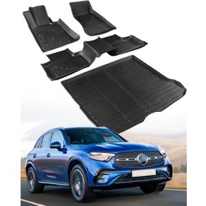 COTAZA Custom for Mercedes Benz GLC Floor Mats Cargo Trunk Liner 2025 2024 2023 SUV Gas, Not for Coupe, All Weather Waterproof Non-Slip Rubber for GLC 300/300e/4Matic/43 AMG Accessories