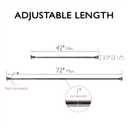 Design House 560904 Classic Adjustable Shower Rod for Bathroom, 42"-73", Polished Chrome
